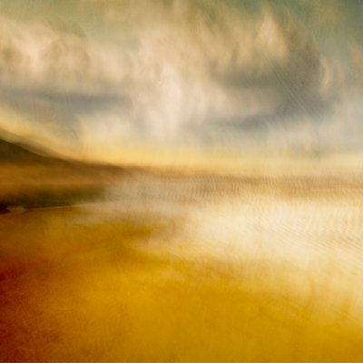 Paysage marin abstrait au coucher du soleil - Jacqueline van Bijnen