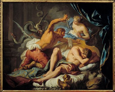 Cérès protégeant Triptoleme du roi Lyncus - Jacques  Dumont
