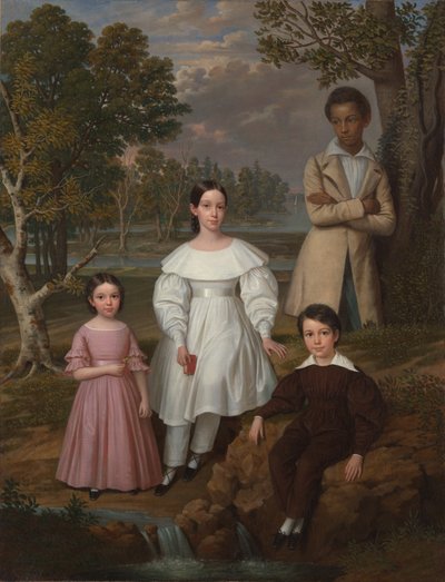 Bélizaire et les enfants Frey, vers 1837 (huile sur toile) - Jacques (attr. to) Amans
