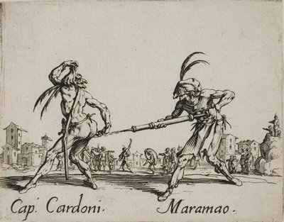 Capitaine Cardoni - Maramao, planche 22 des Balli di Sfessania - Jacques Callot