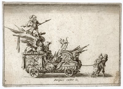 Combat a la barriere. Gravure Un char. Meaume 490-503 ... (gravure) - Jacques Callot