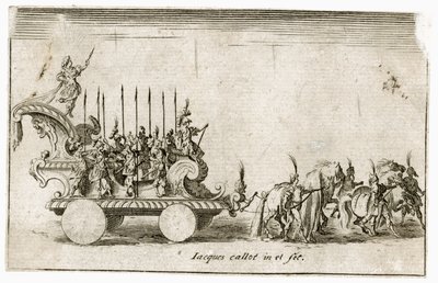 Combat a la barriere : Entrée de son Altesse le Duc Charles IV, représentant le soleil ... (gravure) - Jacques Callot
