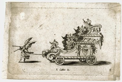 Combat à la barriere : un char ... (gravure) - Jacques Callot