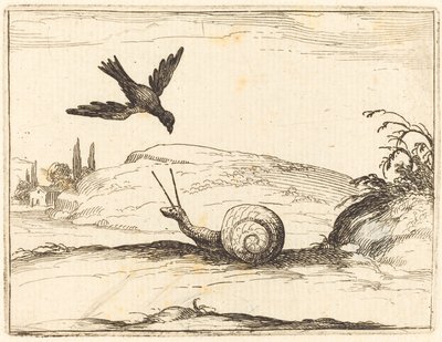 Corbeau et escargot - Jacques Callot