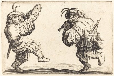 Danseurs avec flûte et tambourin - Jacques Callot
