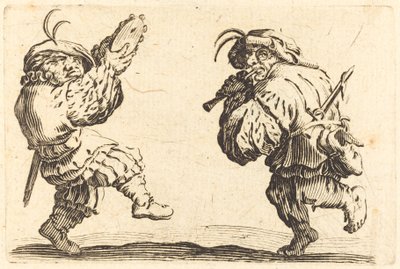 Danseurs avec flûte et tambourin - Jacques Callot