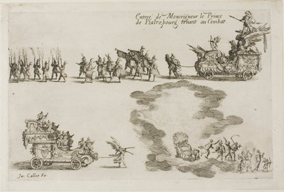Entrée de Monseigneur le Prince de Phalsbourg, Défenseur dans le Combat, de Le Combat à la Barrière - Jacques Callot