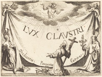 Frontispice pour "La lumière du cloître" - Jacques Callot
