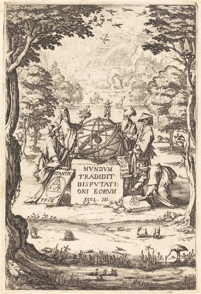 Frontispice pour la Cosmologia Sacrée (Titre avec astrologues) - Jacques Callot