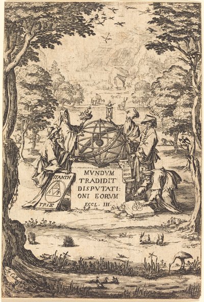 Frontispice pour la Cosmologia Sacrée avec Astrologues - Jacques Callot