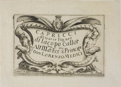 Frontispice, extrait des Caprices de diverses figures (Les Caprices) - The Nancy Set - Jacques Callot