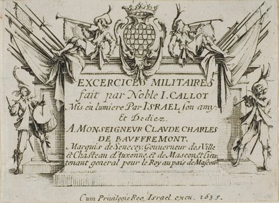 Frontispice, des Exercices Militaires - Jacques Callot