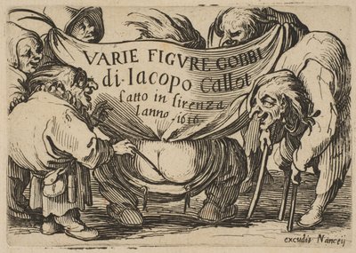 Frontispice, des Varie Figure Gobbi, suite appelée aussi Les Bossus, Les Pygmées, Les..., 1616-22 - Jacques Callot