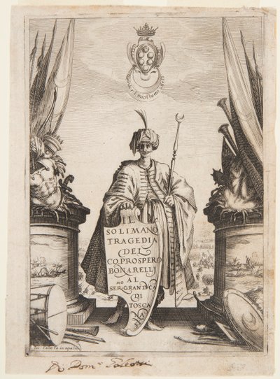 Frontispice de Soliman, deuxième état - Jacques Callot