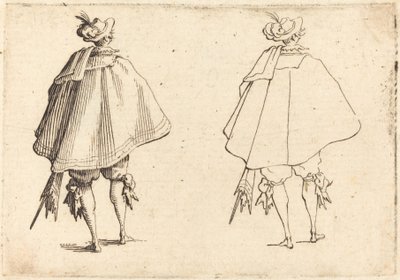 Gentleman en grand manteau, vu de dos, vers 1617 - Jacques Callot