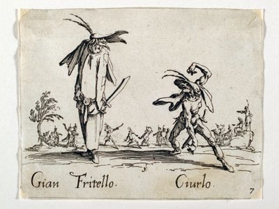 Gian Fritello et Ciurlo, personnages de la Commedia dell