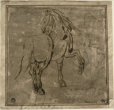 Cheval vu de trois quarts de dos - Jacques Callot