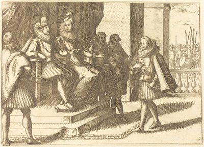 Roi et reine en consultation sur les Turcs - Jacques Callot