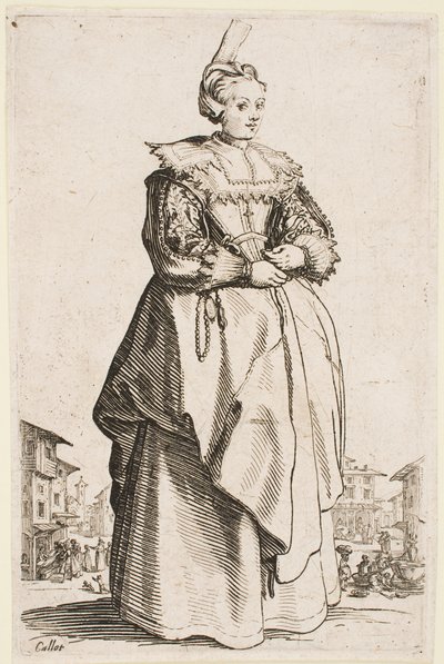 Dame avec un chapeau levé (de la série 