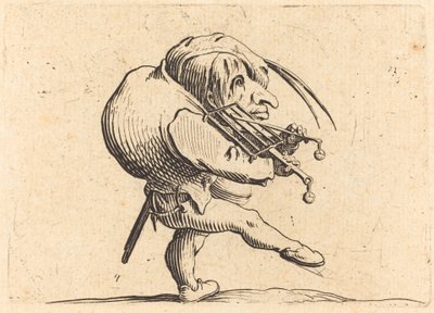 Homme grattant une grille - Jacques Callot