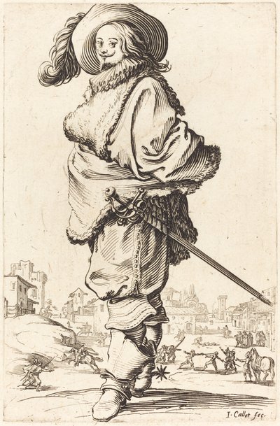 Noble homme avec plastron en fourrure - Jacques Callot