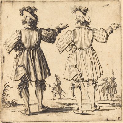 Officier avec Plume, Vu de Dos - Jacques Callot
