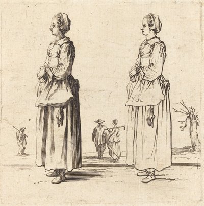 Paysanne, de profil, face à gauche - Jacques Callot