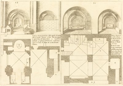 Plan et Élévation de la Chapelle de Godefroy de Bouillon - Jacques Callot