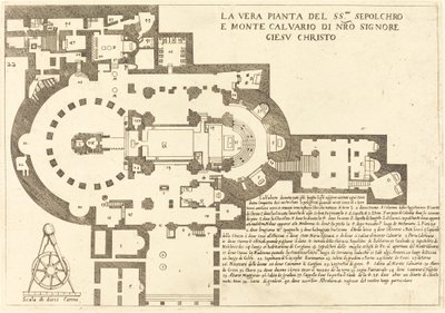 Plan du Saint-Sépulcre et du Mont Calvaire - Jacques Callot
