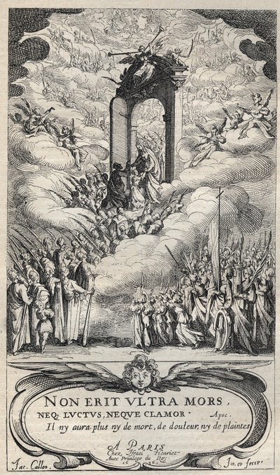 Saints se précipitant à la porte du Paradis - composition et gravure par Jacques Callot (1592-1635) - Jacques Callot