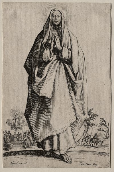 Salvatoris Beatae Mariae Virginis Sanctorum Apostolorum Icones/Les Grands Apôtres : La Sainte Vierge - Jacques Callot