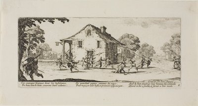 Scène de pillage, planche 4 des Misères de la guerre - Jacques Callot