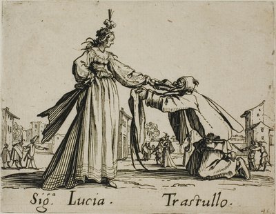 Signora Lucia - Trastullo, planche 21 des Balli di Sfessania - Jacques Callot