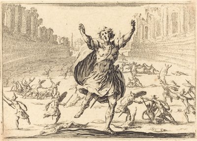 Escarmouche dans un cirque romain - Jacques Callot