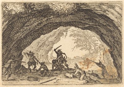 Soldats attaquant des voleurs - Jacques Callot