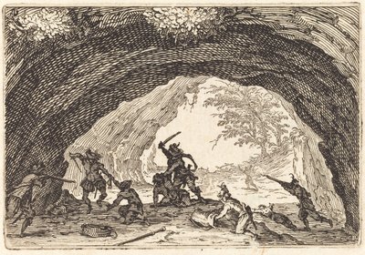 Soldats attaquant des voleurs - Jacques Callot