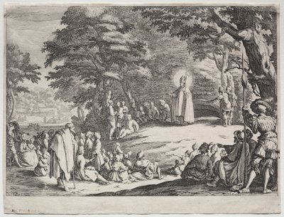 Saint Amo prêchant dans un bois - Jacques Callot