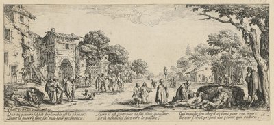 Des mourants au bord de la route, planche 16 de la série « Les horreurs de la guerre » - Jacques Callot