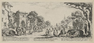 Mourants au bord de la route, planche 16 de la série « Misères de la guerre » - Jacques Callot