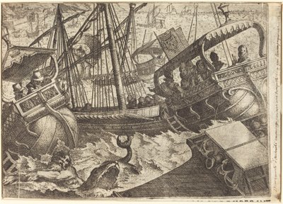 Tempête au large de Barcelone [recto] - Jacques Callot