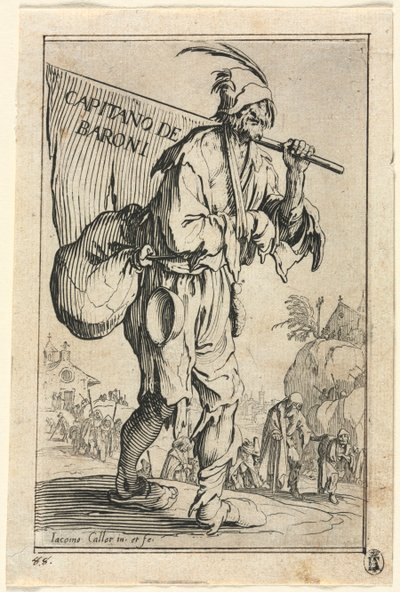 Les Mendiants : Frontispice : Capitaine des Barons, vers 1623 - Jacques Callot