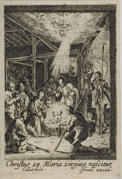 La naissance de Jésus, tirée de La vie de la Vierge - Jacques Callot