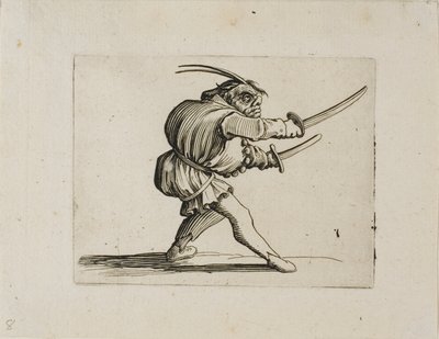 Le duelliste aux deux épées, de Varie Figure Gobbi - Jacques Callot