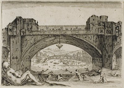 Le Pont Vecchio à Florence, des Caprices - Jacques Callot