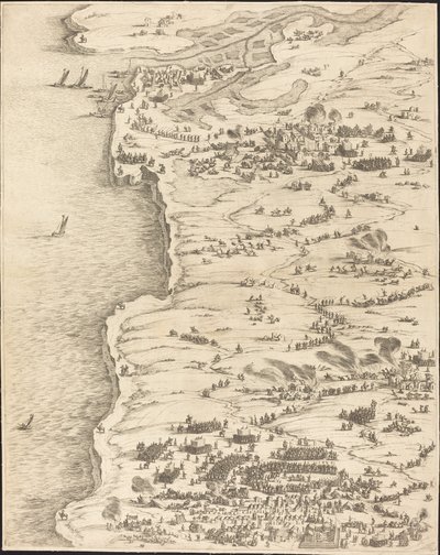 Le siège de La Rochelle [plaque 5 de 16; ensemble comprend 1952.8.97-112] - Jacques Callot