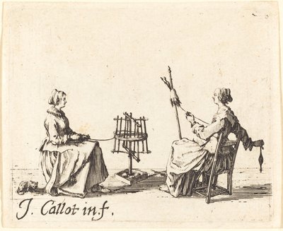 Le bobineur et la fileuse, vers 1623 - Jacques Callot