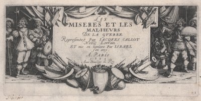Page de titre, Les Misères de la guerre - Jacques Callot