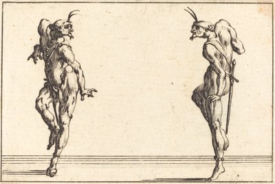 Deux pantalons dansant, vers 1617 - Jacques Callot