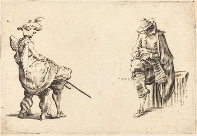 Deux Figures Assises - Jacques Callot