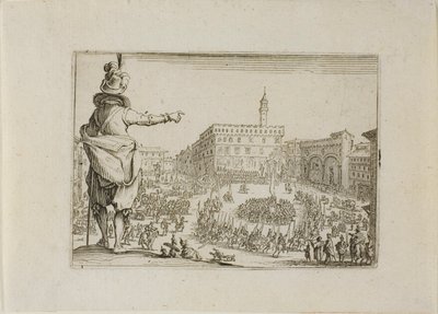 Vue de la Piazza Signoria, des Caprices - Jacques Callot